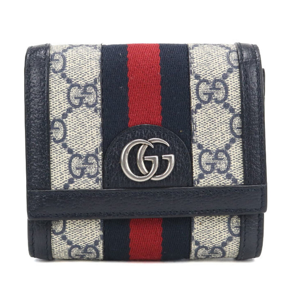 GUCCI Ophidia Bifold Wallet 598662 (Navy)